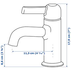 Набор тумбы с раковиной Ikea Tannforsen/Rutsjon с дверцами 82x49x76 (Серый/Имитация Черного Мрамора) Thumb