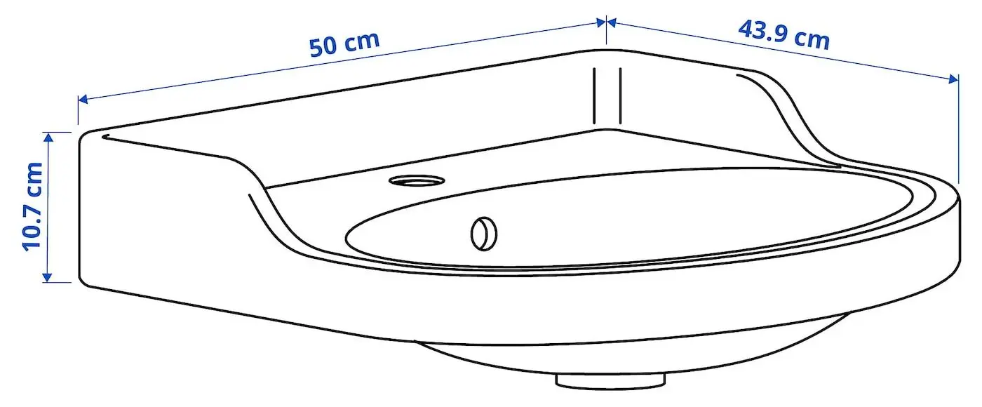 Набор тумбы с раковиной Ikea Tannforsen/Rutsjon с ящиками 102x49x76 (Серый/Имитация Ореха) - 7