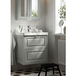 Набор тумбы с раковиной Ikea Tannforsen/Rutsjon с ящиками 62x49x74 (Серый)