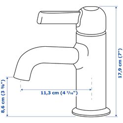 Набор тумбы с раковиной Ikea Tannforsen/Rutsjon с ящиками 62x49x76 (Серый/Имитация Ореха) Thumb