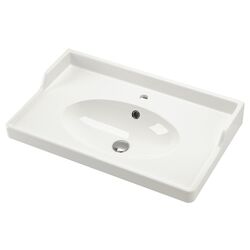 Набор тумбы с раковиной Ikea Tannforsen/Rutsjon с ящиками 82x49x74 (Серый) Thumb