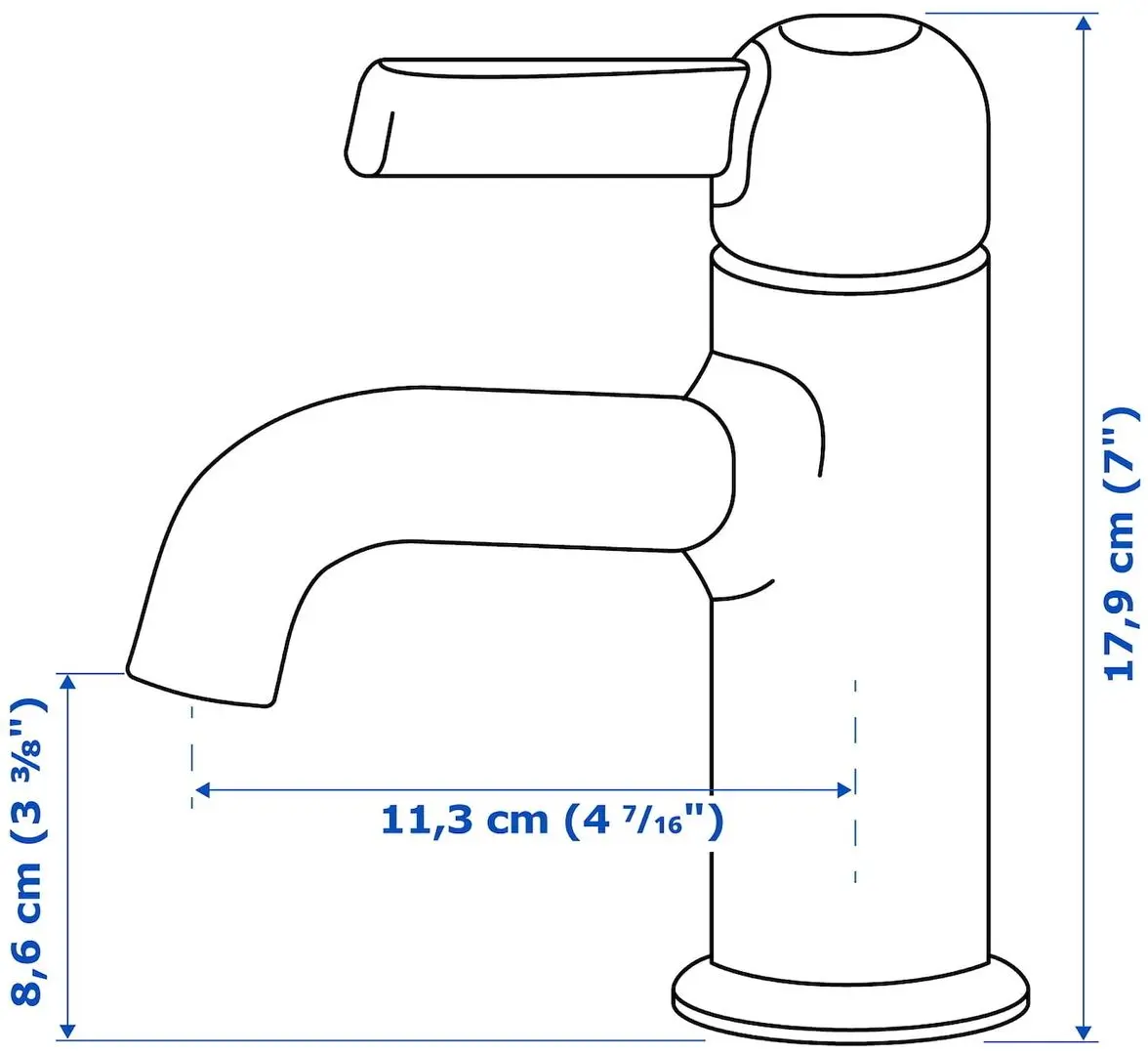 Набор тумбы с раковиной Ikea Tannforsen/Rutsjon с ящиками 82x49x76 (Серый/Имитация Ореха) - 7