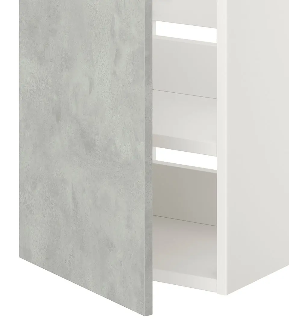 Шкаф под умывальник Ikea Enhet 1 дверца 40x42x60 (Белый/Под Бетон) - 2