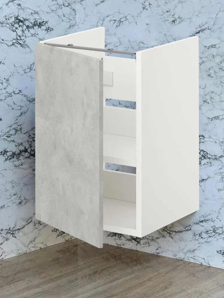 Шкаф под умывальник Ikea Enhet 1 дверца 40x42x60 (Белый/Под Бетон)