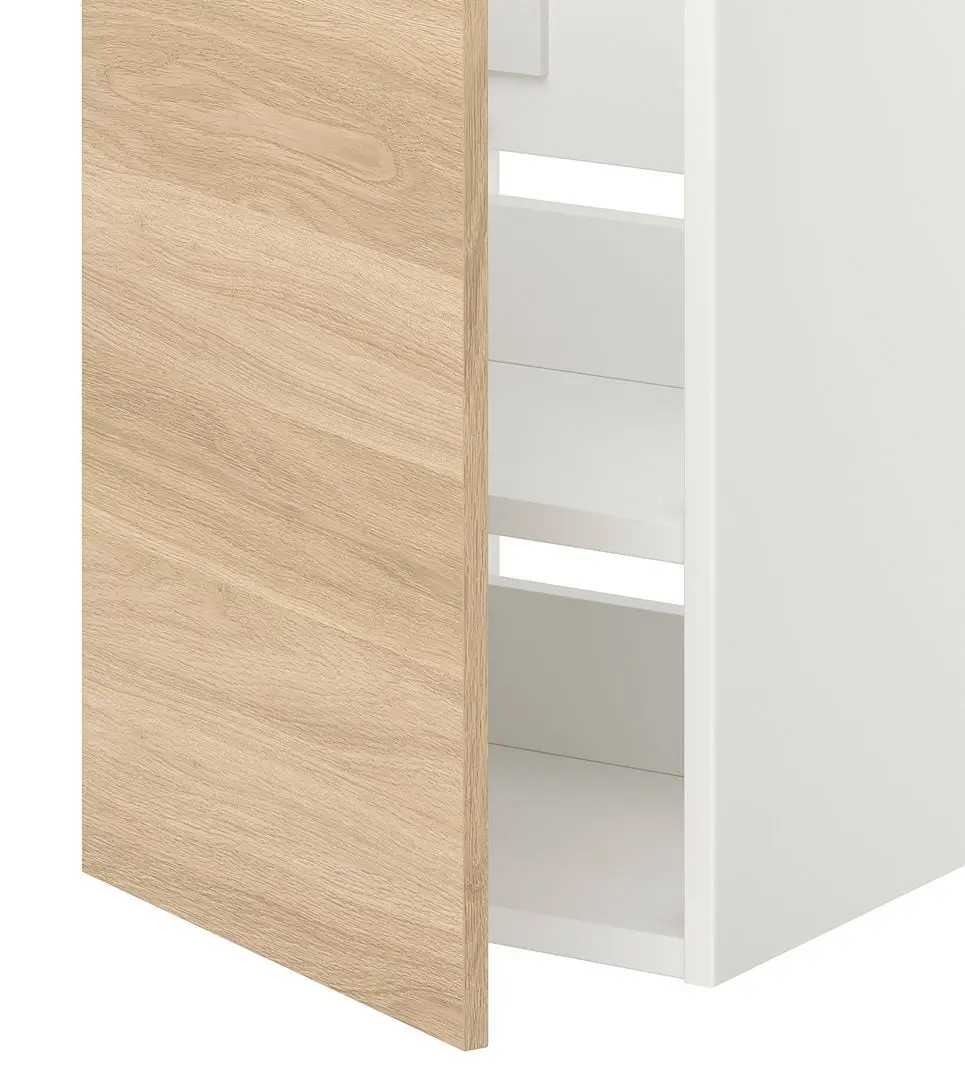 Шкаф под умывальник Ikea Enhet 1 дверца 40x42x60 (Белый/Под Дуб) - 2