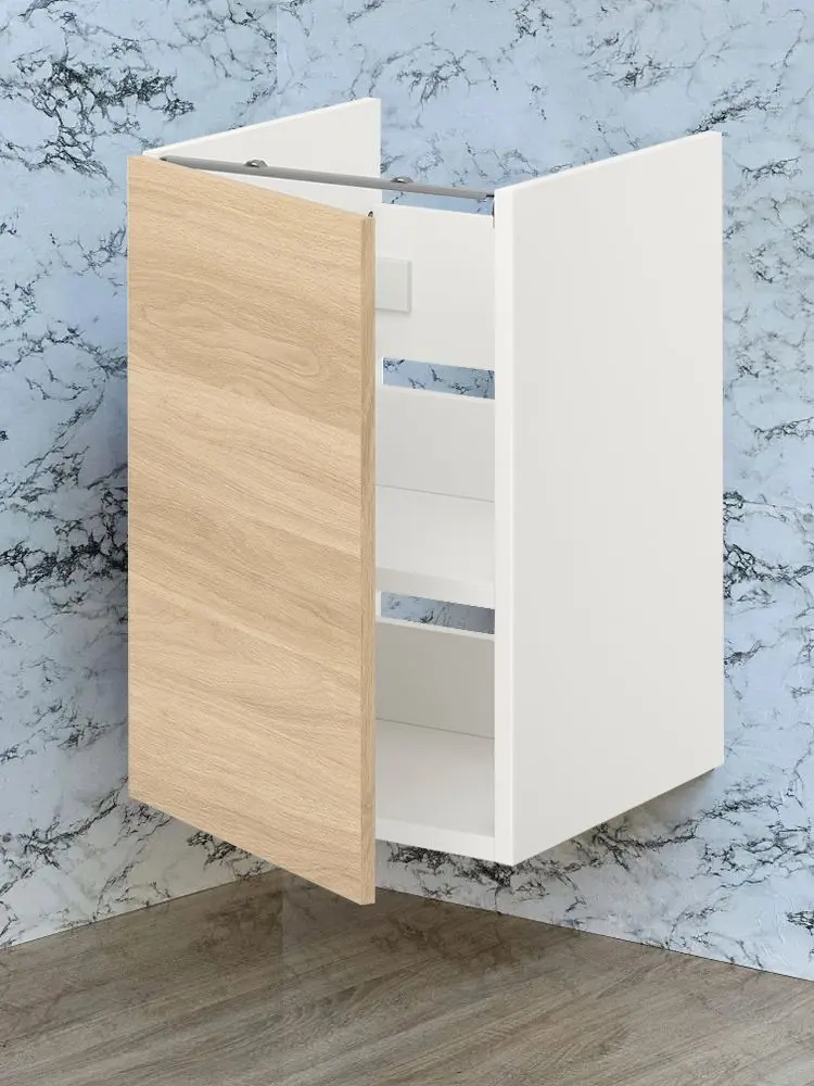 Шкаф под умывальник Ikea Enhet 1 дверца 40x42x60 (Белый/Под Дуб)