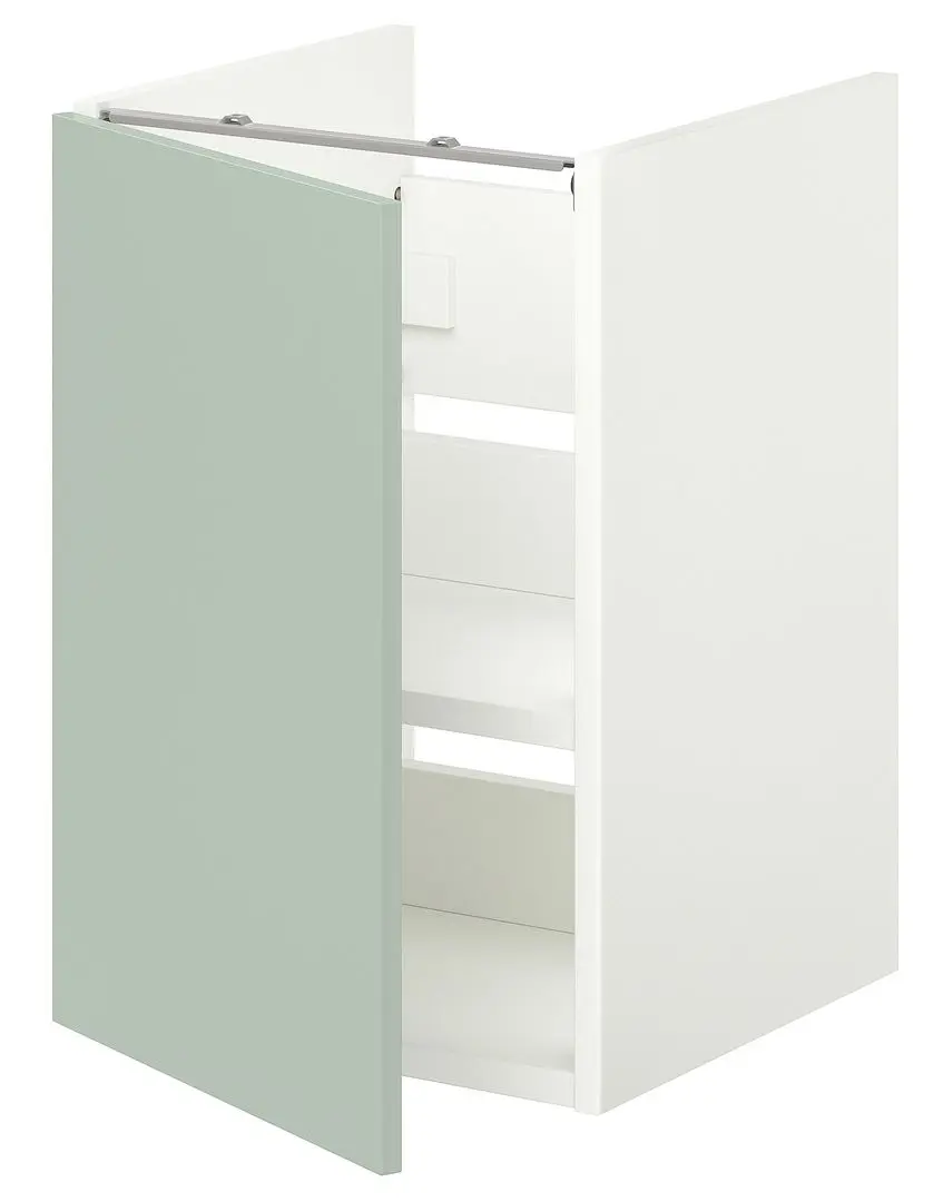 Шкаф под умывальник Ikea Enhet 1 дверца 40x42x60 (Белый/Светло-серо-зеленый) - 3