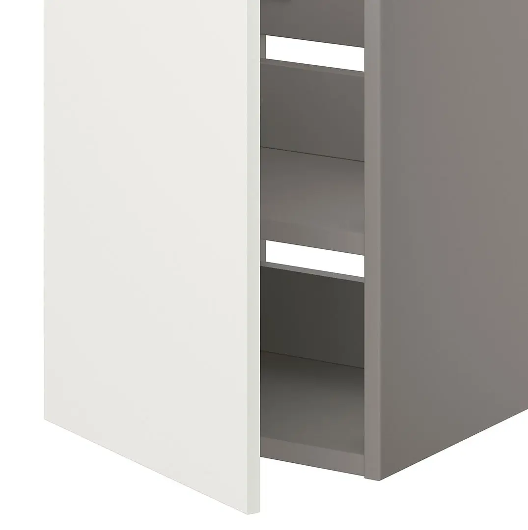 Шкаф под умывальник Ikea Enhet 1 дверца 40x42x60 (Серый/Белый) - 2