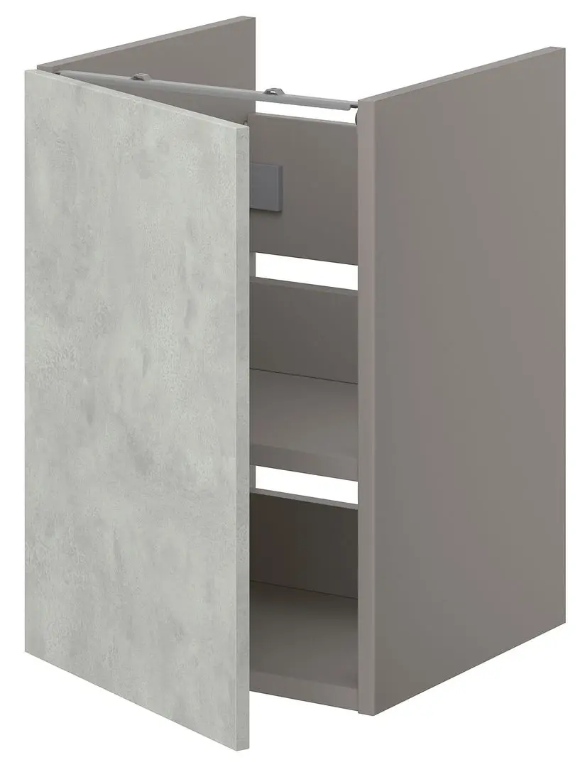 Шкаф под умывальник Ikea Enhet 1 дверца 40x42x60 (Серый/Под Бетон) - 3