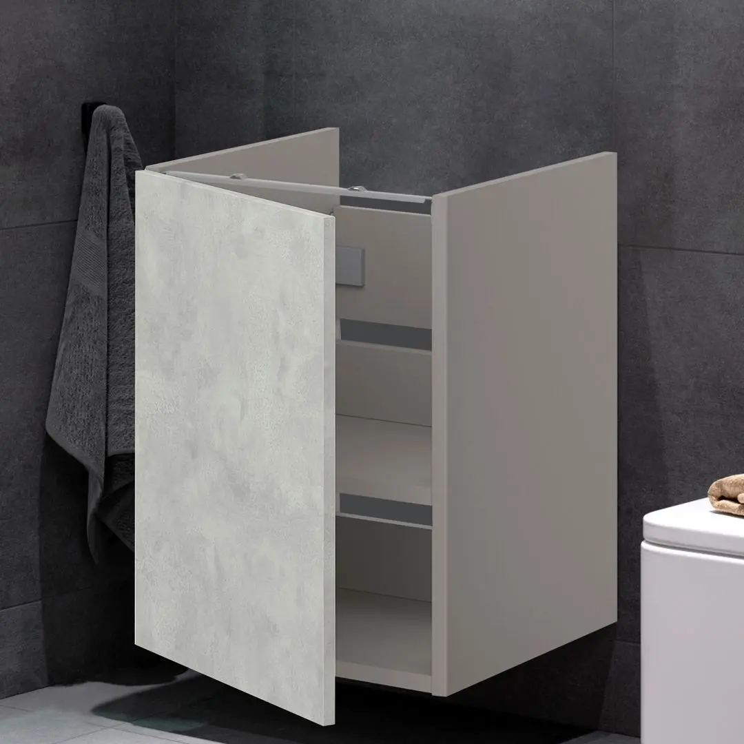 Шкаф под умывальник Ikea Enhet 1 дверца 40x42x60 (Серый/Под Бетон)