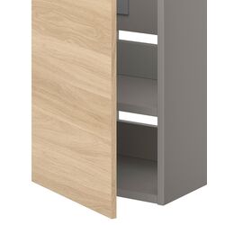 Шкаф под умывальник Ikea Enhet 1 дверца 40x42x60 (Серый/Под Дуб) Thumb