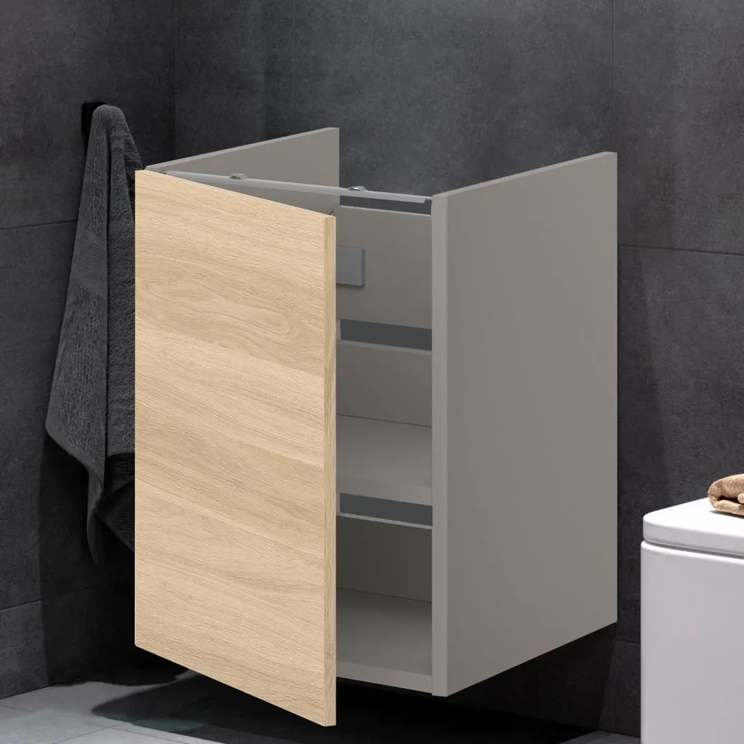 Шкаф под умывальник Ikea Enhet 1 дверца 40x42x60 (Серый/Под Дуб)