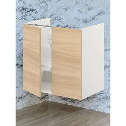 Шкаф под умывальник Ikea Enhet 2 двери 60x42x60 (Белый/Под Дуб)