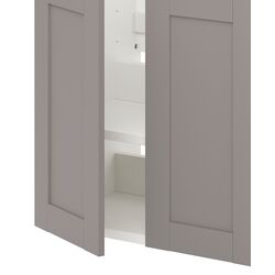 Шкаф под умывальник Ikea Enhet 2 двери 60x42x60 (Белый/Серый) Thumb