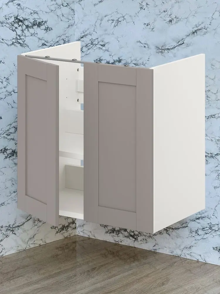 Шкаф под умывальник Ikea Enhet 2 двери 60x42x60 (Белый/Серый)