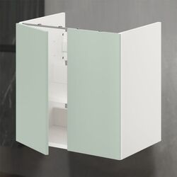 Dulap sub lavoar Ikea Enhet 2 usi 60x42x60 (Alb/Gri-Verde Deschis)