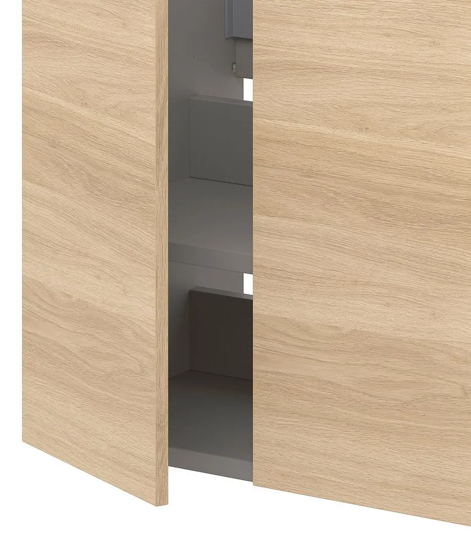 Шкаф под умывальник Ikea Enhet 2 двери 60x42x60 (Серый/Под Дуб) - 3