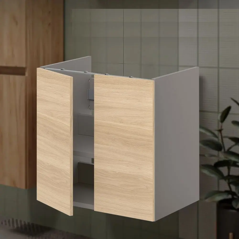 Шкаф под умывальник Ikea Enhet 2 двери 60x42x60 (Серый/Под Дуб)