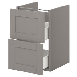Шкаф под умывальник Ikea Enhet 2 ящика 40x42x60 (Серый) Thumb
