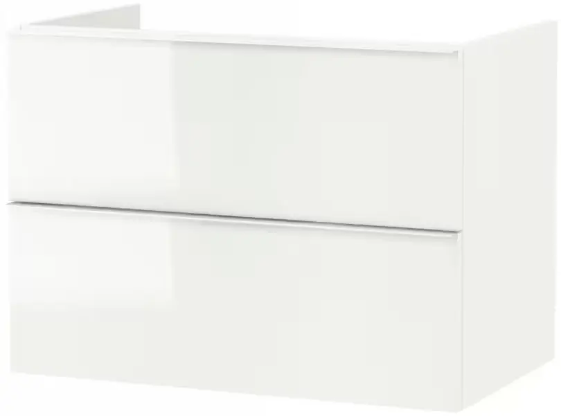 Шкаф под умывальник Ikea Godmorgon 2 ящика 80x47x58 (Глянцевый Белый)