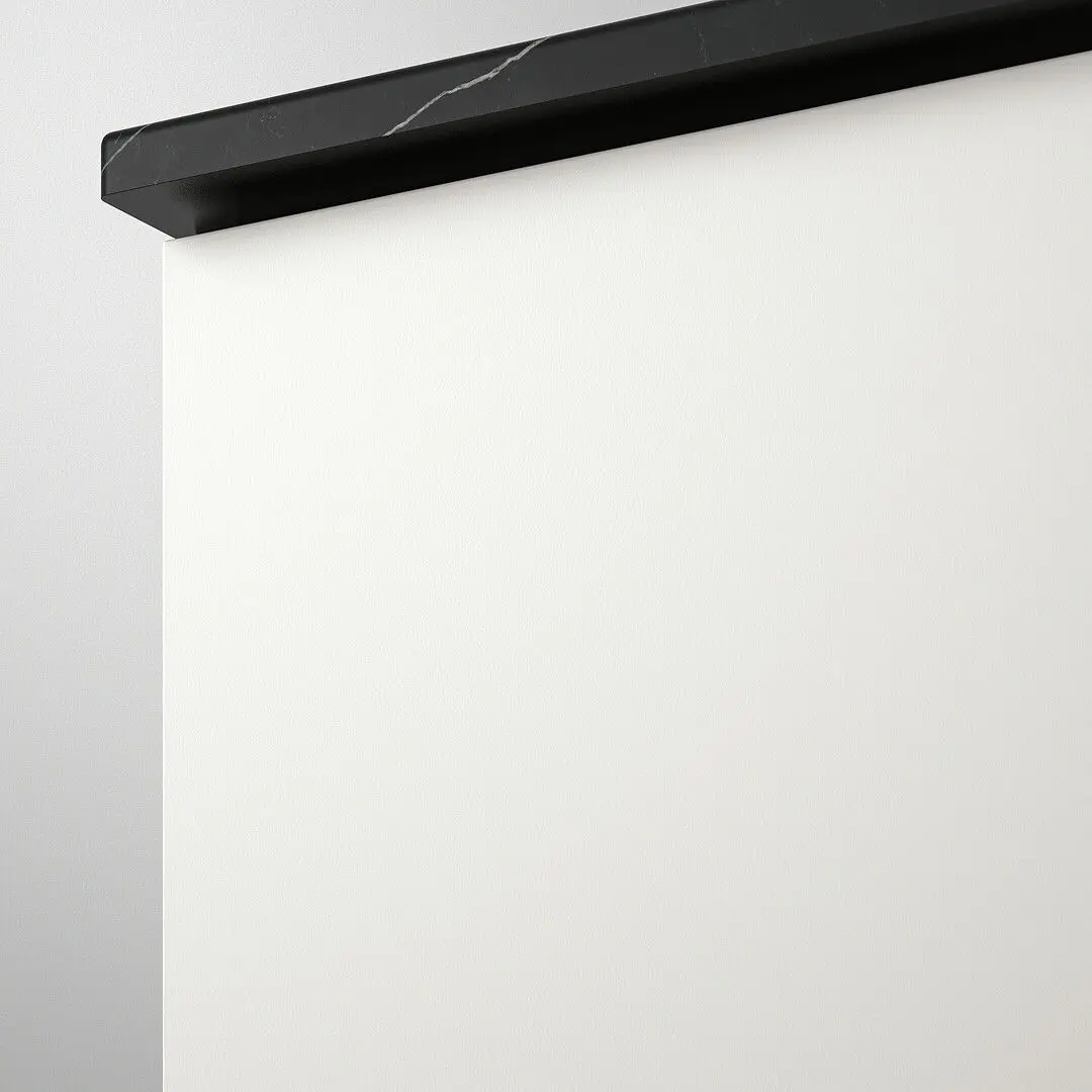 Шкаф под умывальник Ikea Godmorgon/Tolken 2 ящика 82x49x60 (Белый/Черный под Мрамор) - 4