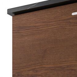 Шкаф под умывальник Ikea Godmorgon/Tolken 2 ящика (Под Коричневый Мореный Ясень/Черный под Мрамор) Thumb