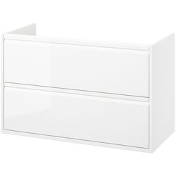 Тумба под умывальник Ikea Angsjon с ящиками 100x48x63 (Глянцевый Белый) Thumb