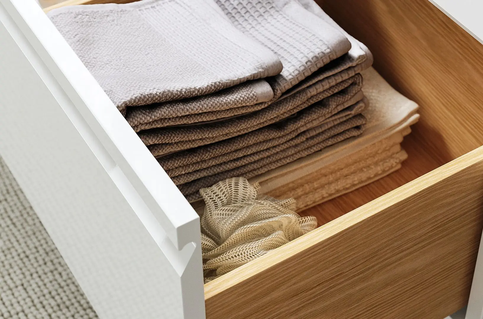 Тумба под умывальник Ikea Angsjon с ящиками 100x48x63 (Глянцевый Белый) - 4