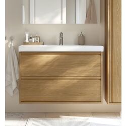 Тумба под умывальник Ikea Angsjon с ящиками 100x48x63 (Имитация Дуба)