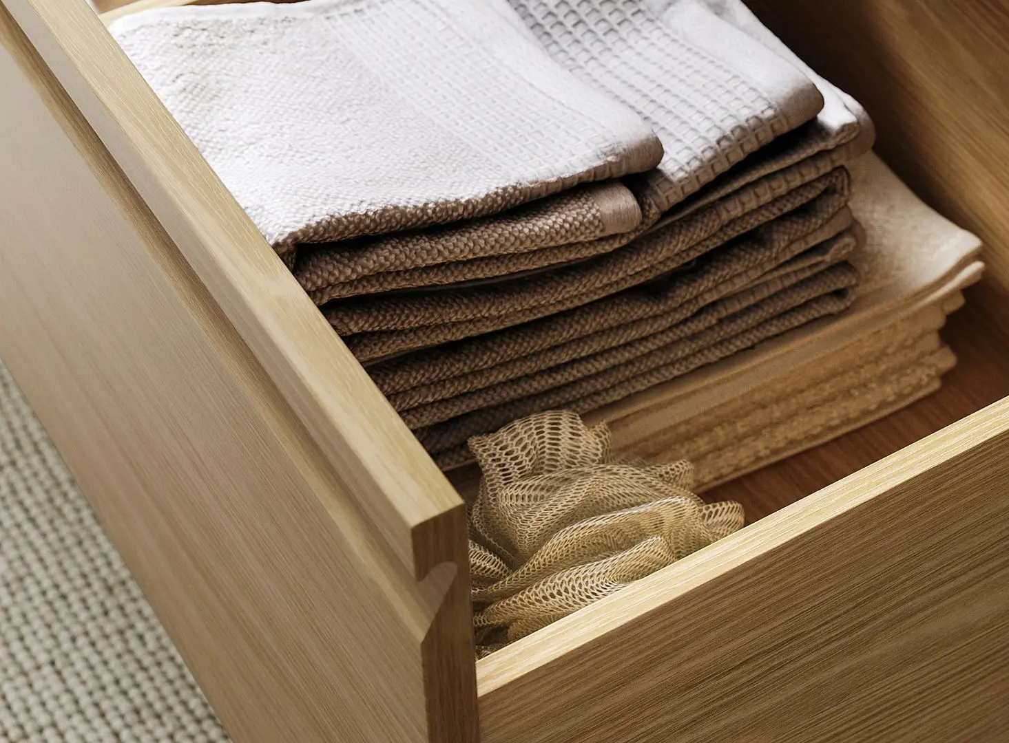 Тумба под умывальник Ikea Angsjon с ящиками 100x48x63 (Имитация Дуба) - 4