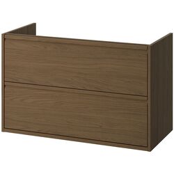 Тумба под умывальник Ikea Angsjon с ящиками 100x48x63 (Имитация Коричневого Дуба) Thumb