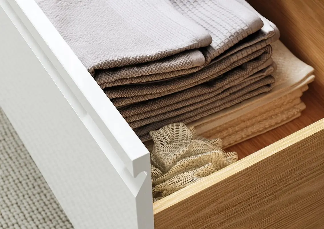 Тумба под умывальник Ikea Angsjon с ящиками 120x48x63 (Глянцевый Белый) - 3