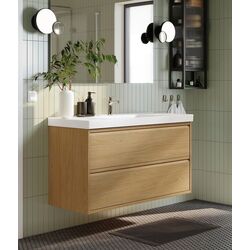 Тумба под умывальник Ikea Angsjon с ящиками 120x48x63 (Имитация Дуба)