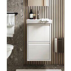 Тумба под умывальник Ikea Angsjon с ящиками 40x48x63 (Глянцевый Белый)