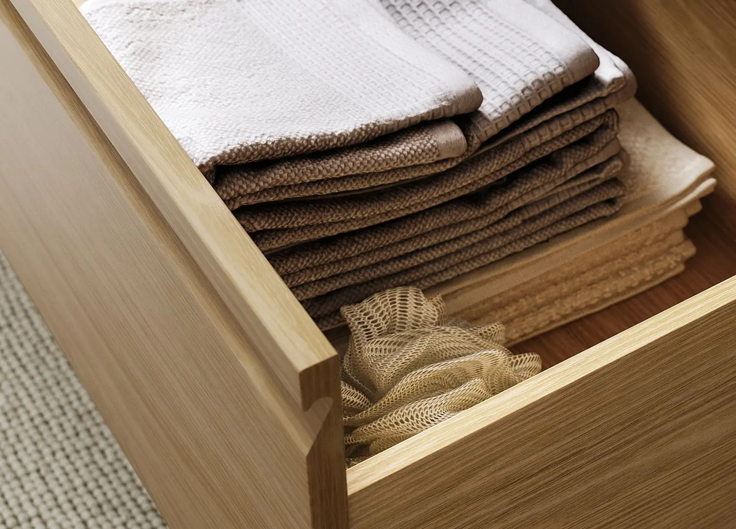 Тумба под умывальник Ikea Angsjon с ящиками 60x48x63 (Имитация Дуба) - 4