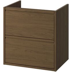 Тумба под умывальник Ikea Angsjon с ящиками 60x48x63 (Имитация Коричневого Дуба) Thumb