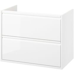 Тумба под умывальник Ikea Angsjon с ящиками 80x48x63 (Глянцевый Белый) Thumb