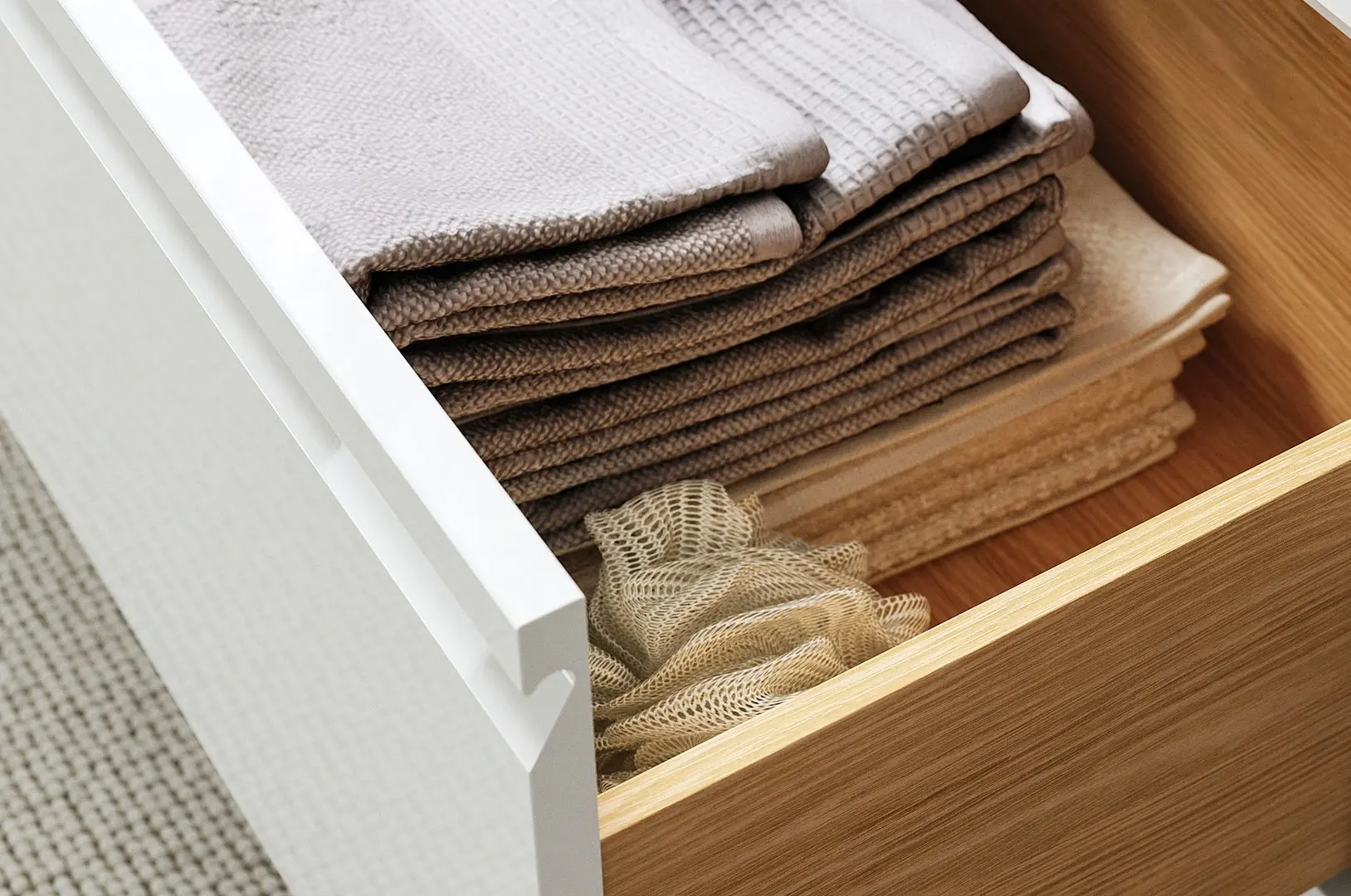 Тумба под умывальник Ikea Angsjon с ящиками 80x48x63 (Глянцевый Белый) - 4