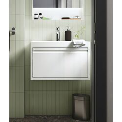 Тумба под умывальник Ikea Angsjon с ящиком 60x48x33 (Глянцевый Белый)