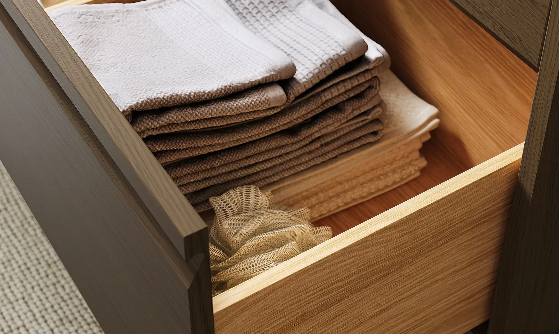 Тумба под умывальник Ikea Angsjon с ящиком 60x48x33 (Имитация Коричневого Дуба) - 4