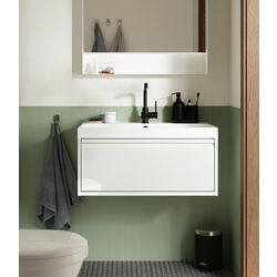 Тумба под умывальник Ikea Angsjon с ящиком 80x48x33 (Глянцевый Белый)