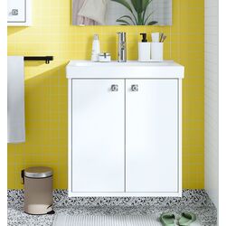 Тумба под умывальник Ikea Havback с дверцами 60x48x63 (Белый)