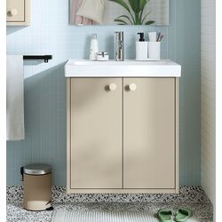 Тумба под умывальник Ikea Havback с дверцами 60x48x63 (Бежевый)