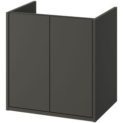 Тумба под умывальник Ikea Havback с дверцами 60x48x63 (Темно-Серый) Thumb