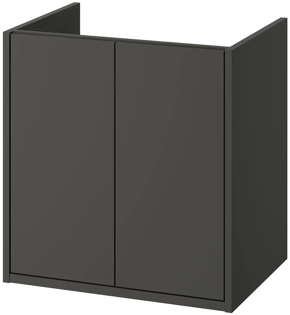 Тумба под умывальник Ikea Havback с дверцами 60x48x63 (Темно-Серый) - 2