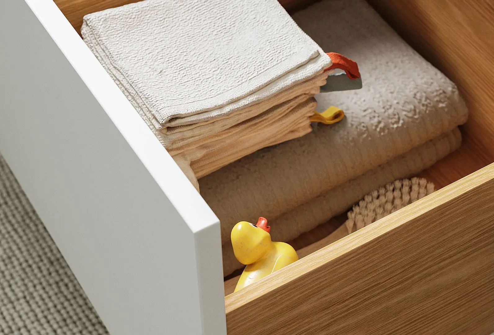 Тумба под умывальник Ikea Havback с ящиками 100x48x63 (Белый) - 3