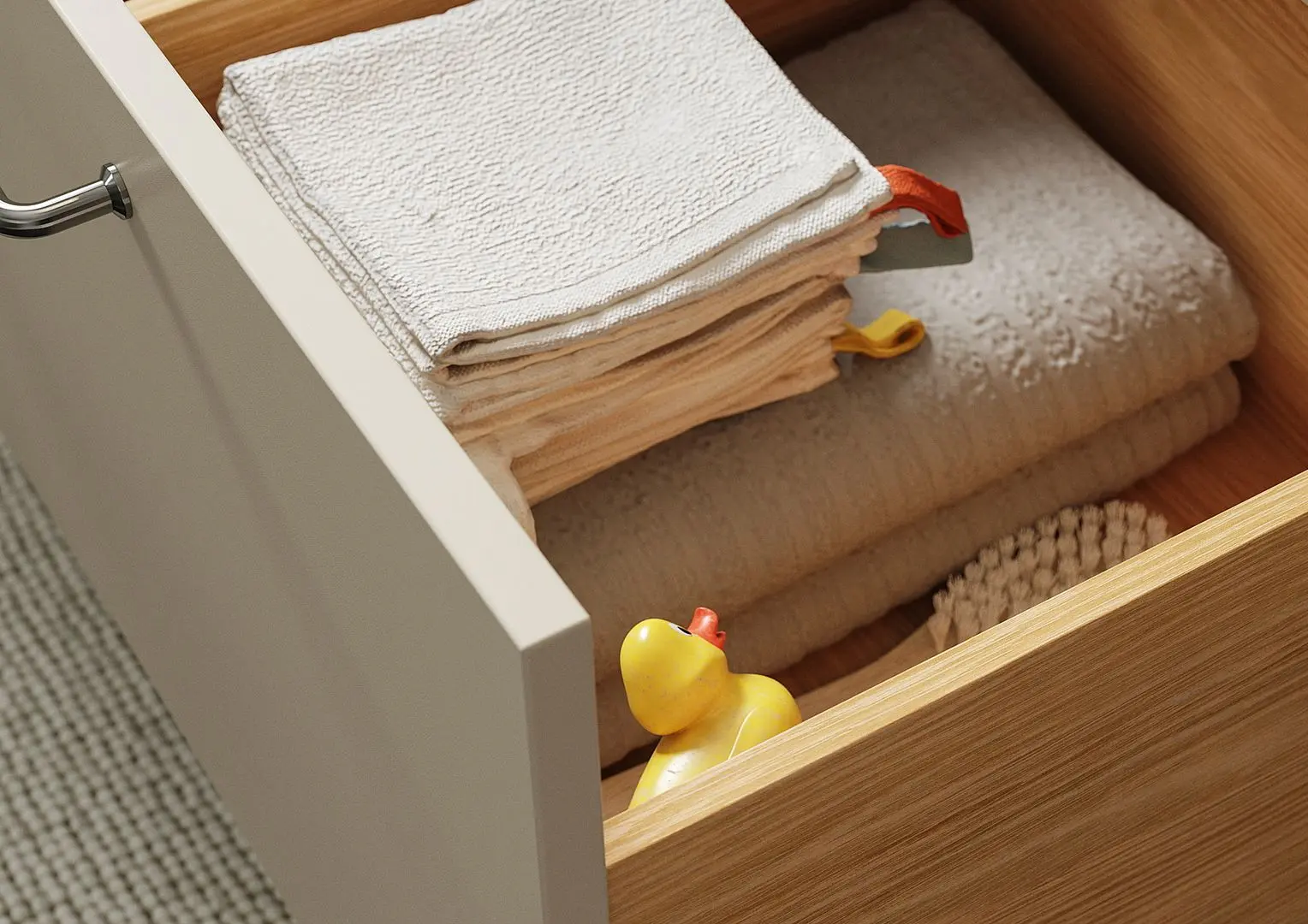 Тумба под умывальник Ikea Havback с ящиками 100x48x63 (Бежевый) - 3