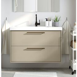 Тумба под умывальник Ikea Havback с ящиками 100x48x63 (Бежевый)