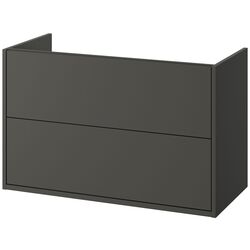 Тумба под умывальник Ikea Havback с ящиками 100x48x63 (Темно-Серый) Thumb