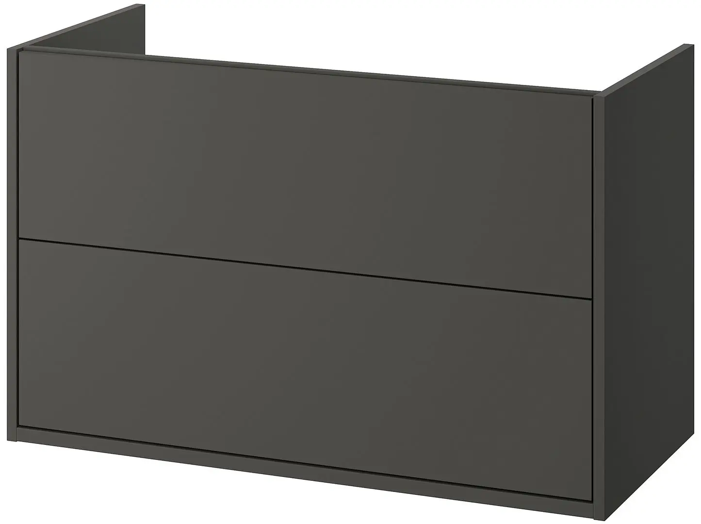 Тумба под умывальник Ikea Havback с ящиками 100x48x63 (Темно-Серый) - 2